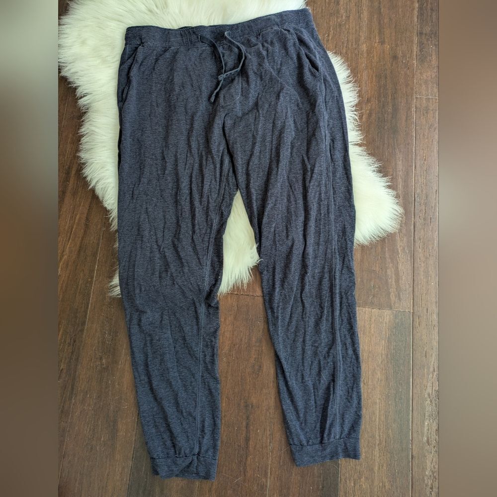 Abercrombie & Fitch Soft A&F Sleep Navy Gray Blue Sweatpants Relaxed Fit Joggers